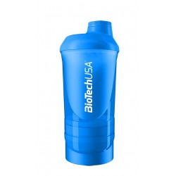 BioTechUSA Wave+ Shaker 600ml (+200ml +150ml) Blue (Kék)