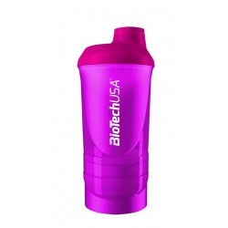 BioTechUSA Wave+ Shaker 600ml (+200ml +150ml) Magenta (Rózsaszín)