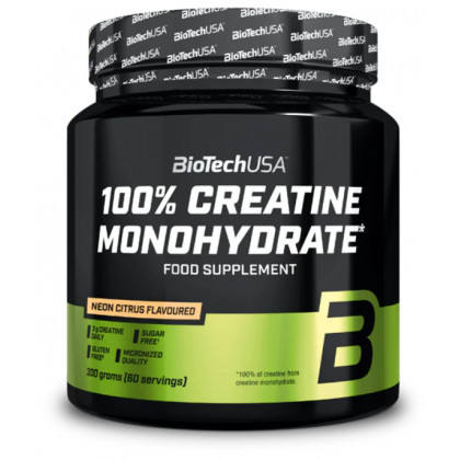 BioTechUSA 100% Micronized Creatine Monohydrate 300g ízesített